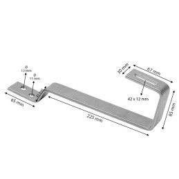 Megafix Morsetto centrale in Alluminio 36x70mm per fissaggio pannelli