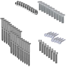 Fissaggio 4 pannelli h30 con staffe fisse per tetto inclinato 30mm