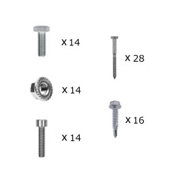 Fissaggio 6 pannelli h30 con staffe fisse per tetto inclinato 30mm