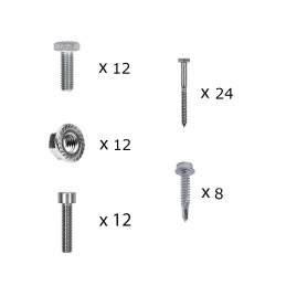 Fissaggio 5 pannelli h30 regolabile con staffe x tetto inclinato 30mm