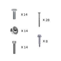 Fissaggio 6 pannelli h30 regolabile con staffe x tetto inclinato 30mm