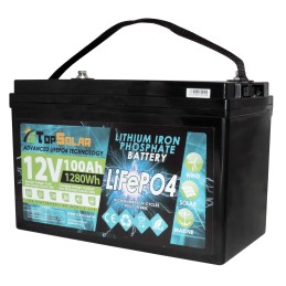 TopSolar Batteria al Litio LiFePO4 12.8V 100Ah BMS Smart integrato