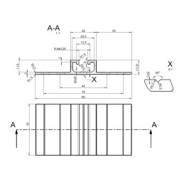 Profilo Solar in Alluminio 3100mm per tetti lamiera grecata