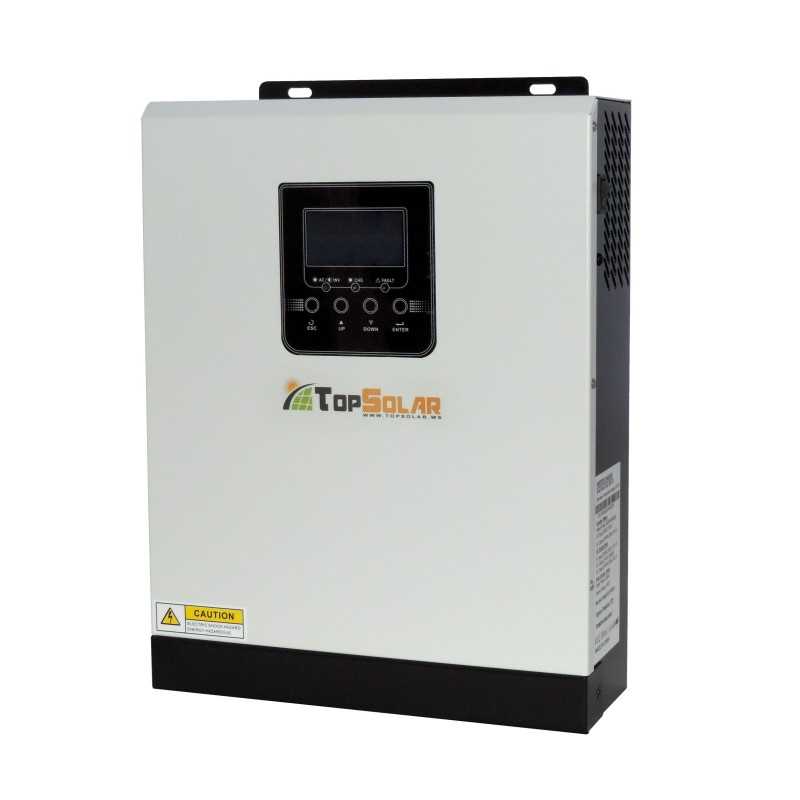 TopSolar Inverter Ibrido SMH 3K 24v 3000VA 2400W a 230v MPPT 100Vdc