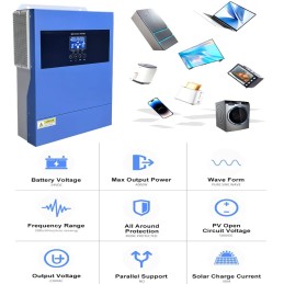 Kit OffGrid Baita 24V 3.2kW Inverter 3.6kW Batteria LiFePO4 5120Wh