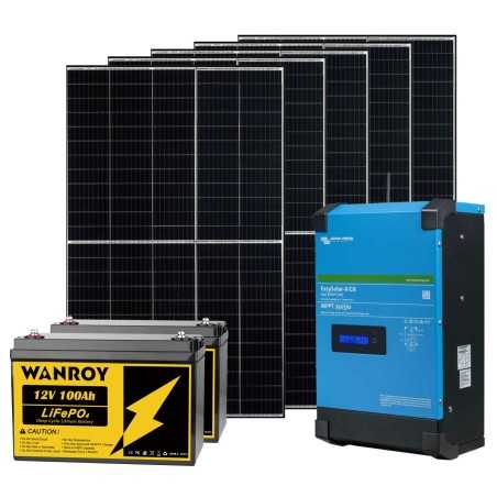 Kit Off Grid Baita Casa 24V 2kW Inverter 3kVA Batteria LiFePO4 2560Wh