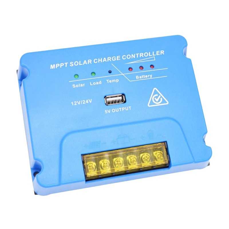 Regolatore Solare di Carica MPPT 12/24V 15A con uscita USB