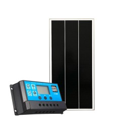 Kit Fotovoltaico 12V 100W con Regolatore di carica PWM 10A