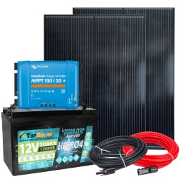 Kit Camper Barca 12V 300W LiFePO4 100Ah SmartSolar MPPT 100/30 Cavi