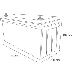 Ultimatron LiFePO4 12V 200Ah UBL-12-200-PRO 12.8V Batteria con BMS