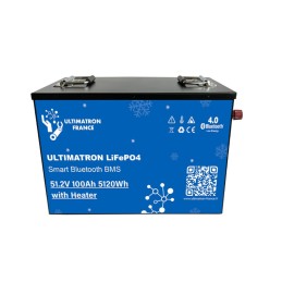 Ultimatron LiFePO4 48V 100Ah UBM-48-100 METAL+HEAT 51,2V Batteria BMS