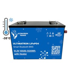 Ultimatron LiFePO4 48V 100Ah UBM-48-100 METAL+HEAT 51,2V Batteria BMS