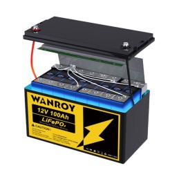 WANROY 12V 100Ah Batteria LiFePO4 con 100A BMS 12,8V 1280Wh