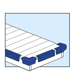 Piastra Paracolpi angolata Blu JF3 250+250xh60mm per barche e pontili