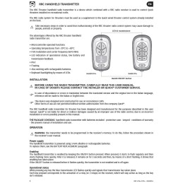 Quick RRC HT8+ Trasmettitore per Eliche di manovra 8 canali 869MHz