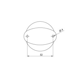 Fanale di fonda albero 360° 12-24V 2W 110mm Bianco IPX6