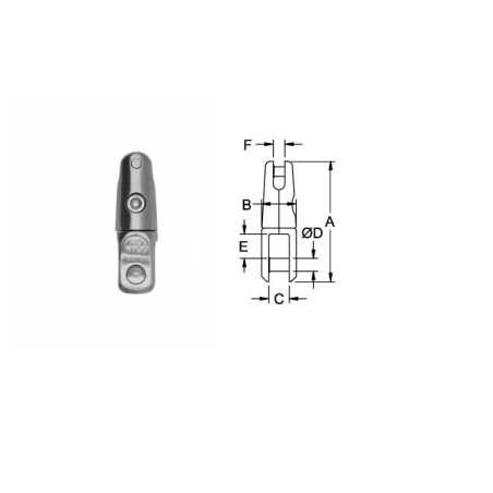 Kong 644.10 Giunto girevole per Ancora e Catena 8/9/10/12mm KG01828951