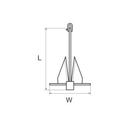 Ancora DANFORTH in acciaio zincato a caldo 10 kg N10701710023