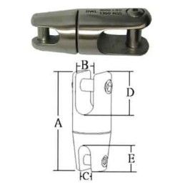 Giunto girevole in acciaio Ino AISI 316 Catena 12 14mm