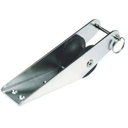 Musone di prua in Acciaio Inox Satinato 231,5x51mm Puleggia gomma dura