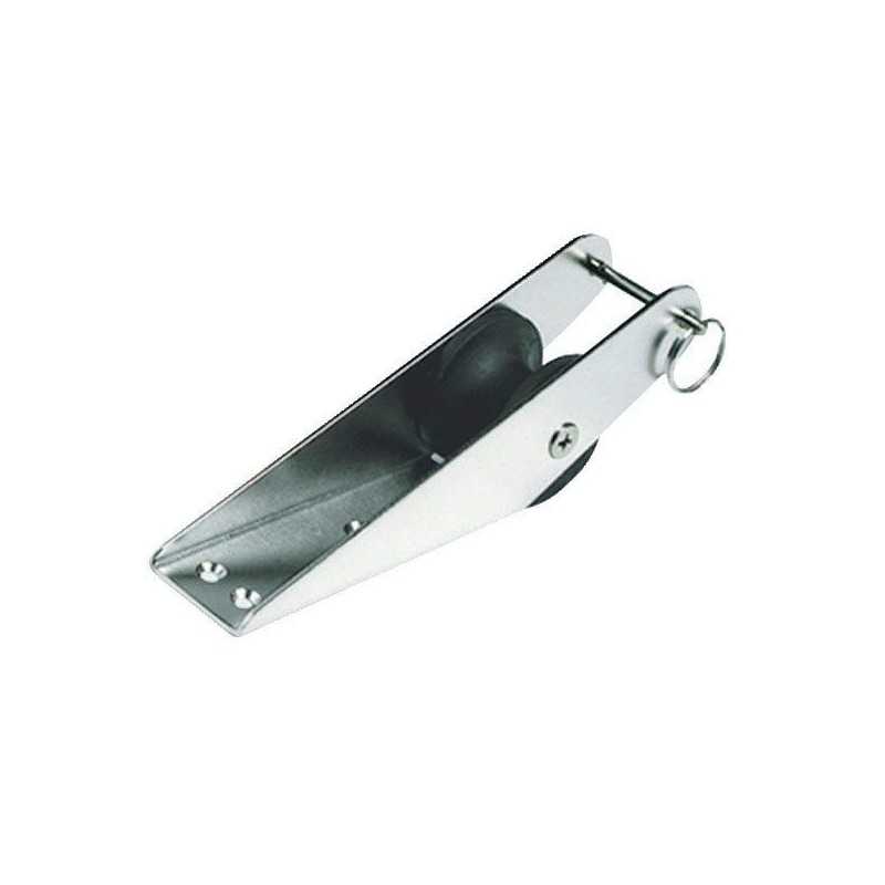 Musone di prua in Acciaio Inox Satinato 231,5x51mm Puleggia gomma dura