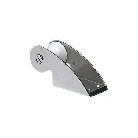 Musone di prua in Inox 155x62xh.75mm Base 90x62mm Puleggia Nylon