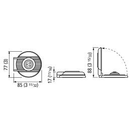 Quick Pulsante down a piede 900D Pulsante Grigio Protezione Nera