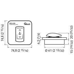 Quick WCS830 Comando da plancia UP/DOWN per salpancora IP67 QWCS830