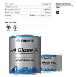 Veneziani Smalto Gel Gloss Pro Lt 0,75 Nero 473COL169