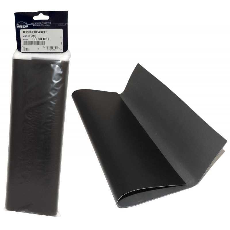 Tessuto in PVC nero per riparazione gommoni 30x30cm TRE3880031