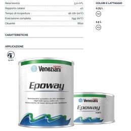 Veneziani Epoway A+B 750ml Bianco .153 Sottosmalto epossidico