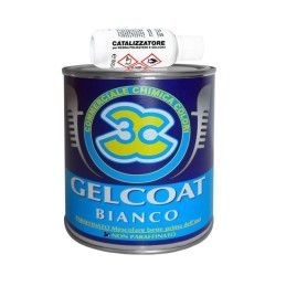 Gelcoat Bianco 3C 1kg non Paraffinato con Catalizzatore 20ml