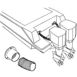 Boccola in plastica bianca per raccordo tubo PVC flessibile