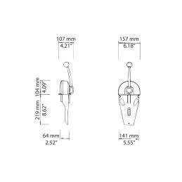 Ultraflex B103 Scatola comando monoleva 157x104mm UT37923K